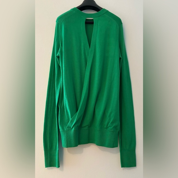 Zadig & Voltaire Vibrant Green Open-Back Wool Sweater - Picture 3 of 5